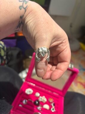 2/ $20 Adjustable silver frog ring
